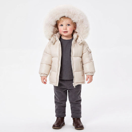 Baby Unisex Champagne Puffer Coat