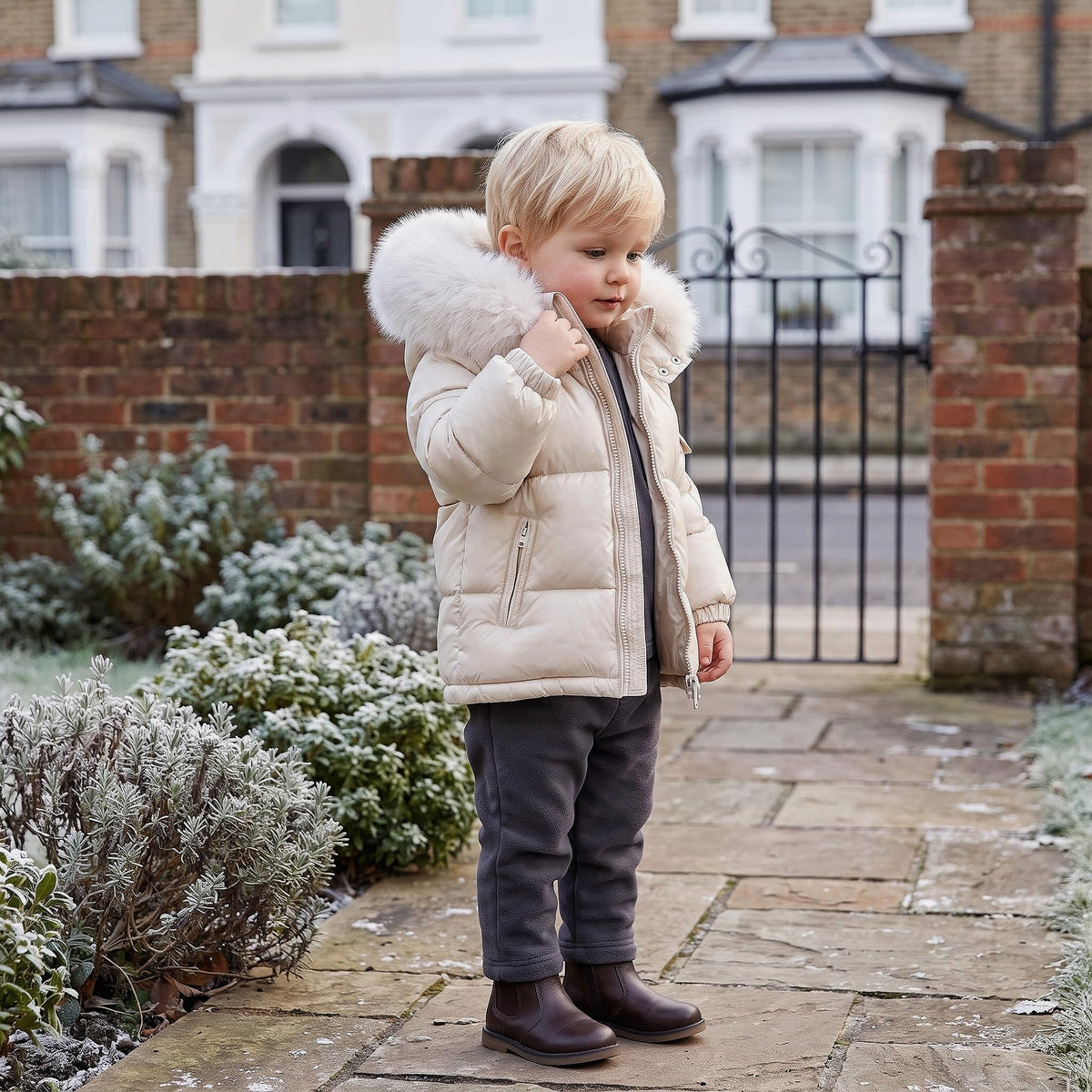 Baby Unisex Champagne Puffer Coat