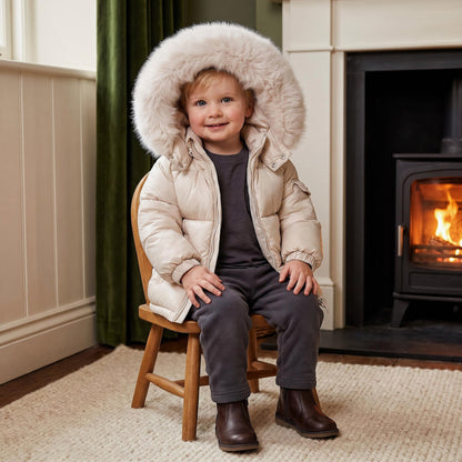 Baby Unisex Champagne Puffer Coat