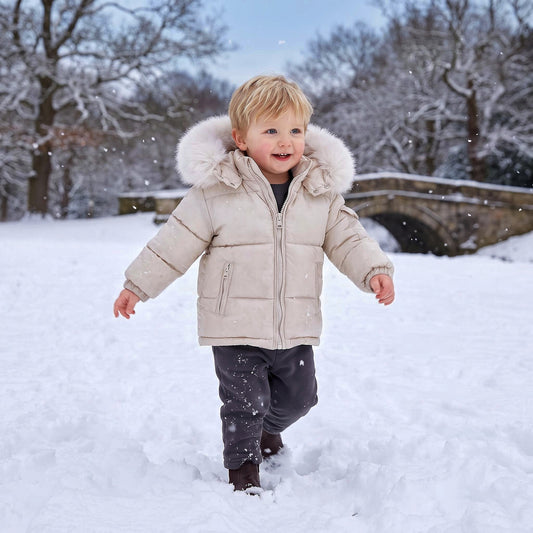 Baby Unisex Champagne Puffer Coat