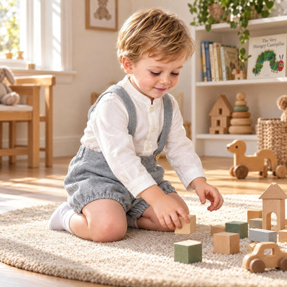 Baby Boys Grey Strap Shorts With Shirt