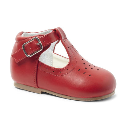 Baby Boys Red Matt T-Bar Shoes