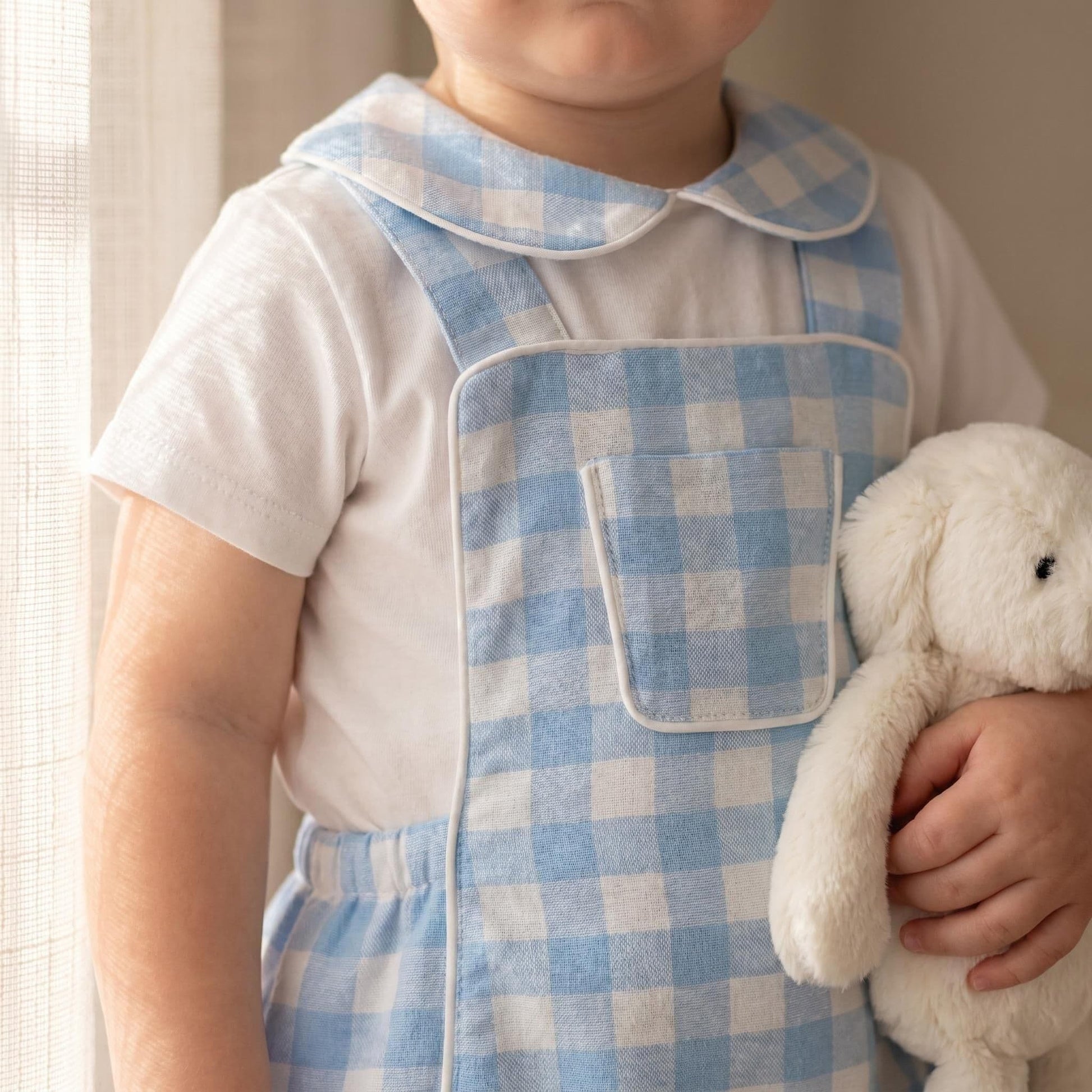 Baby Boy Blue Checked Romper with Shirt "MYD26061"