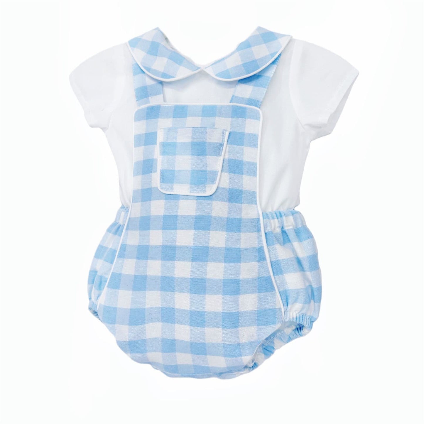 Baby Boy Blue Checked Romper with Shirt "MYD26061"