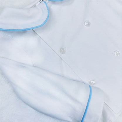 Baby Boy Blue Jacquard Cozy Pants with Shirt "MYD2373"