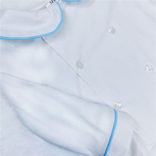 Baby Boy Blue Jacquard Cozy Pants with Shirt "MYD2373"
