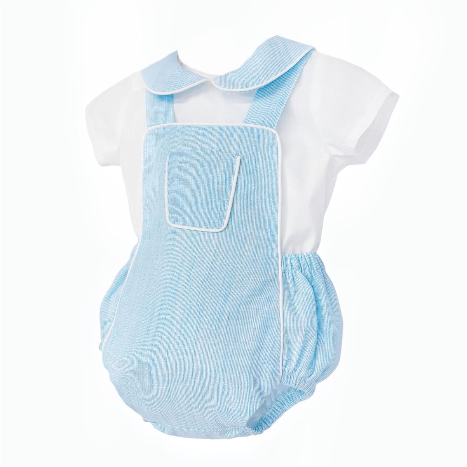 Baby Boy Blue Pocket Romper with Shirt "MYD26060"
