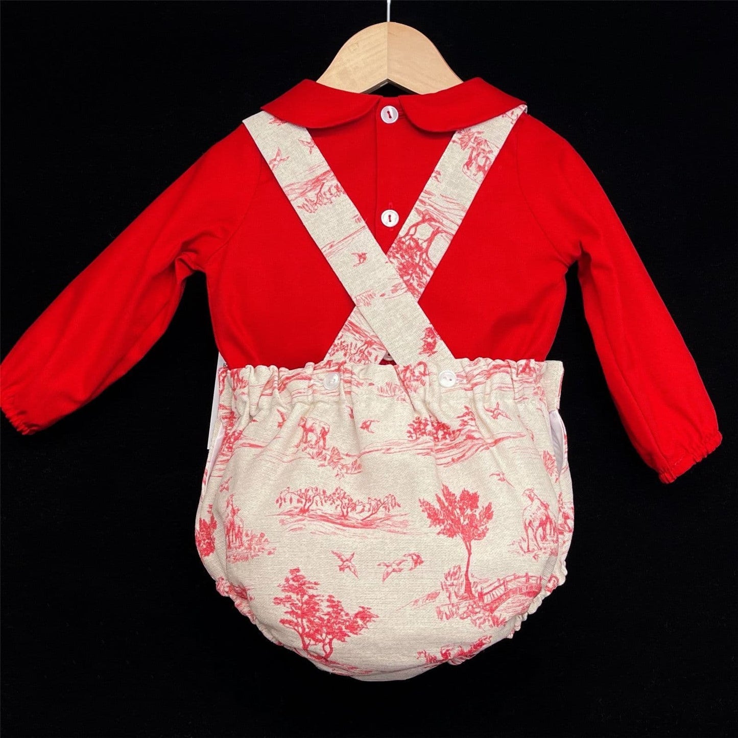 Baby Boy Long Sleeve Romper with Red Shirt "MYD842"
