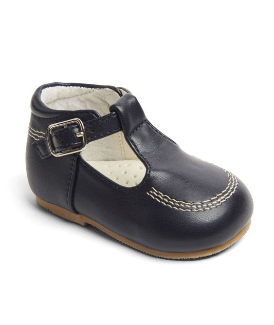 Baby Boys Patent T-Bar Shoes "Teddy Navy"