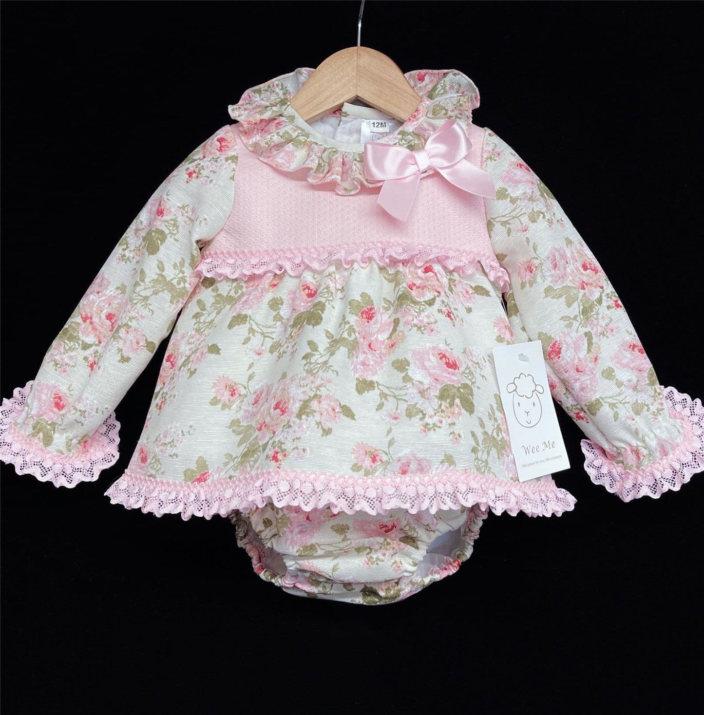 Baby Girl Floral Long Sleeve Dress with Pants Set "MYD810"