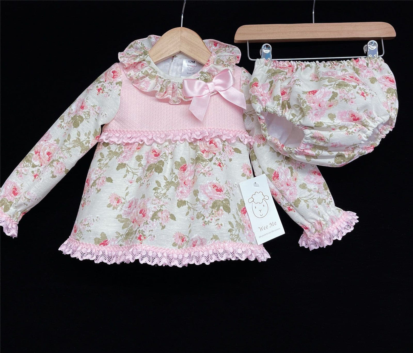 Baby Girl Floral Long Sleeve Dress with Pants Set "MYD810"