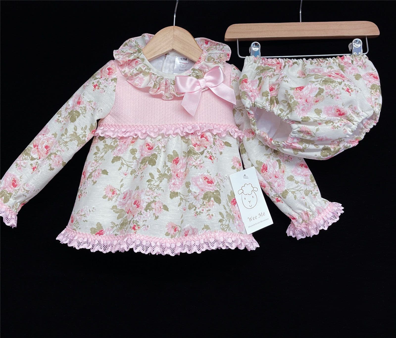 Baby Girl Floral Long Sleeve Dress with Pants Set "MYD810"