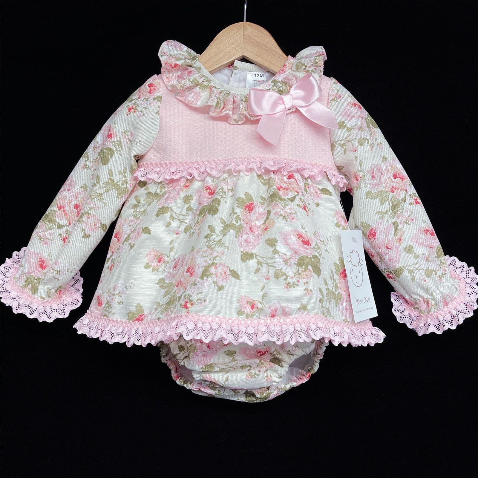 Baby Girl Floral Long Sleeve Dress with Pants Set "MYD810"