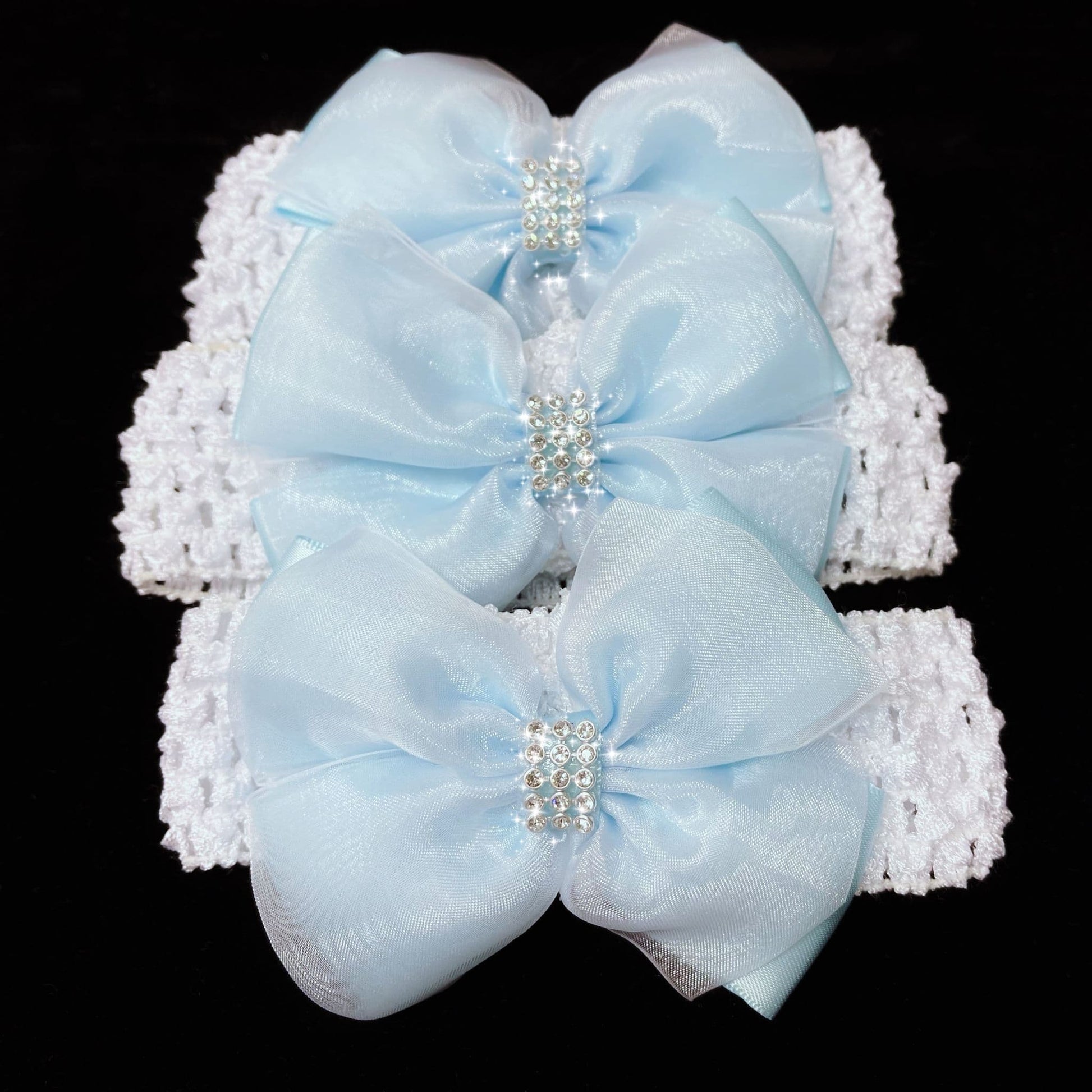 Baby Girls One Size Blue Sheer Headband One Supplied