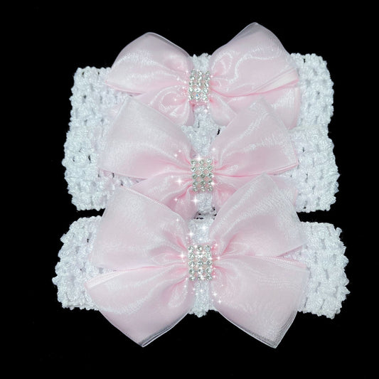 Baby Girls One Size Pink Sheer Headband One Supplied