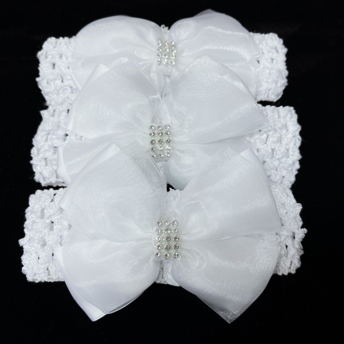 Baby Girls One Size White Sheer Headband One Supplied
