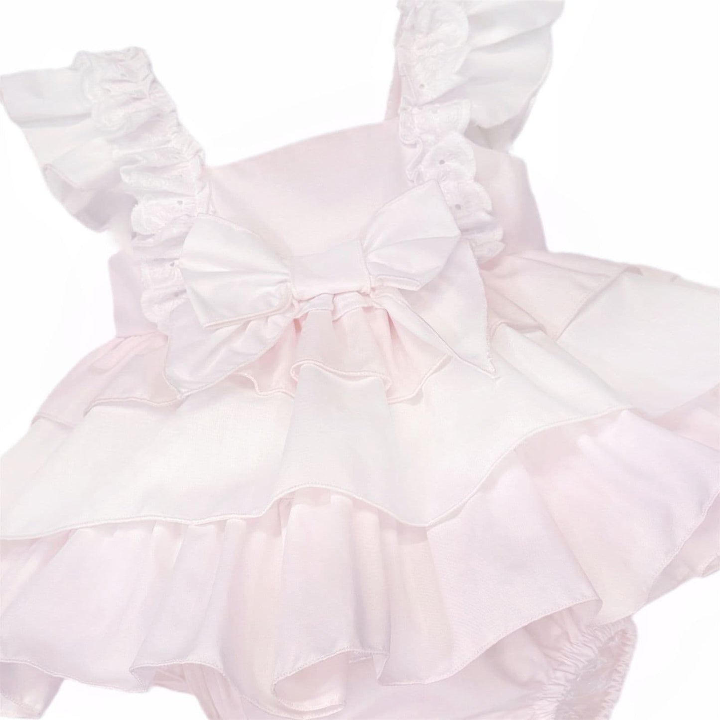 Baby Girl Pink Cotton Puff Ball Summer Dress with Pants "MYD26011"