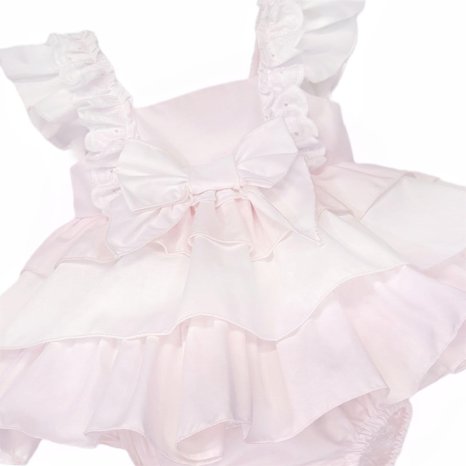 Baby Girl Pink Cotton Puff Ball Summer Dress with Pants "MYD26011"