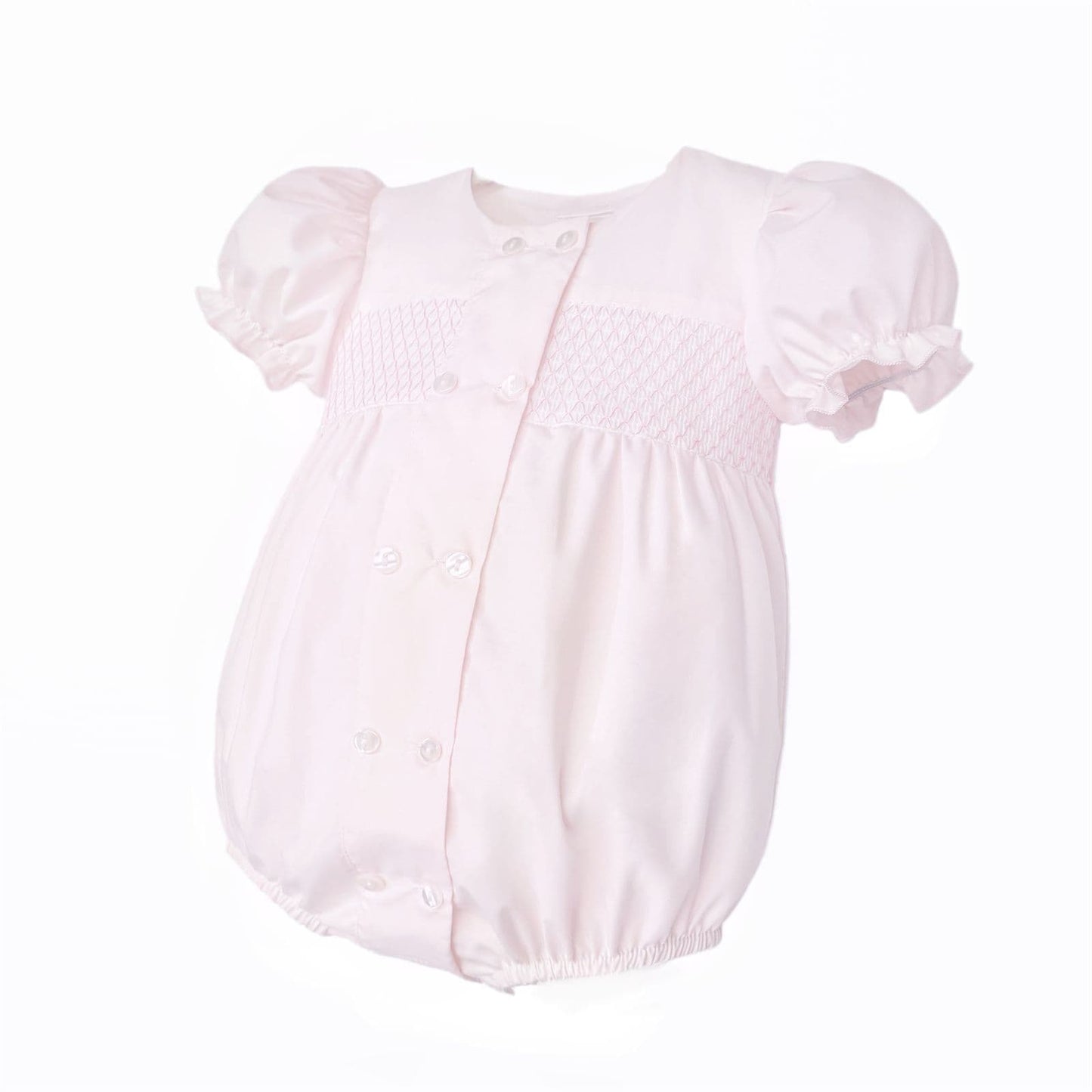 Baby Girl Pink Cotton Smocked Romper "MYD26014"