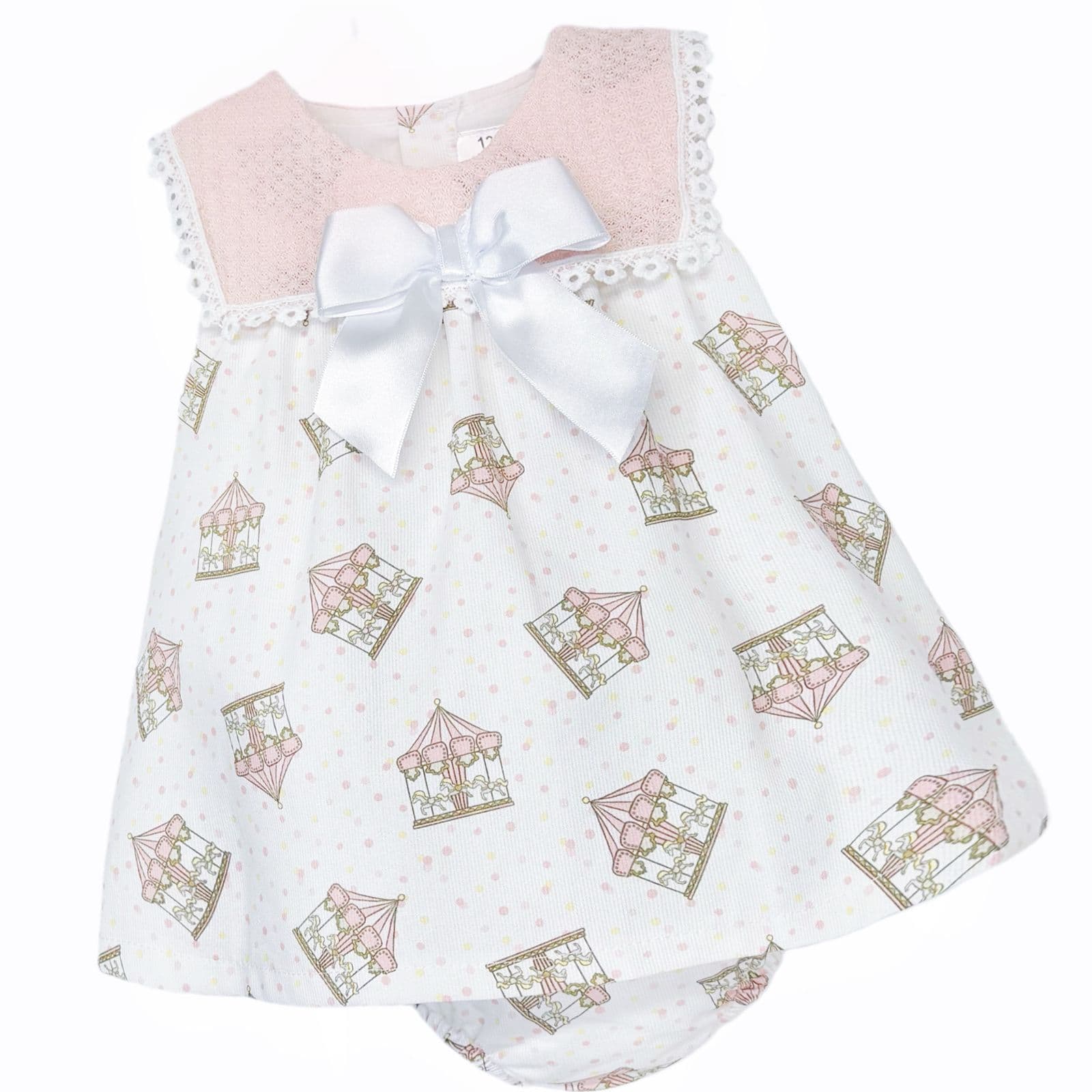 Baby Girl Pink Rocking Horse Dress with Pants "MYD26047"