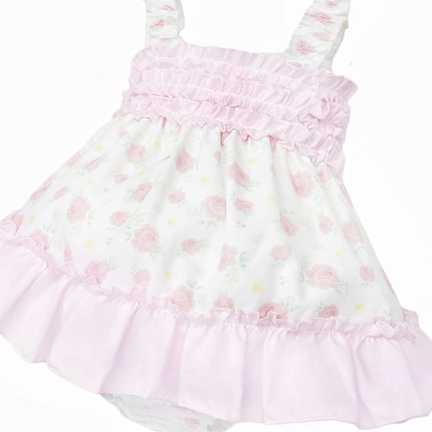 Baby Girl Pink Rose Summer Puff Ball Dress with Pants "MYD26043"