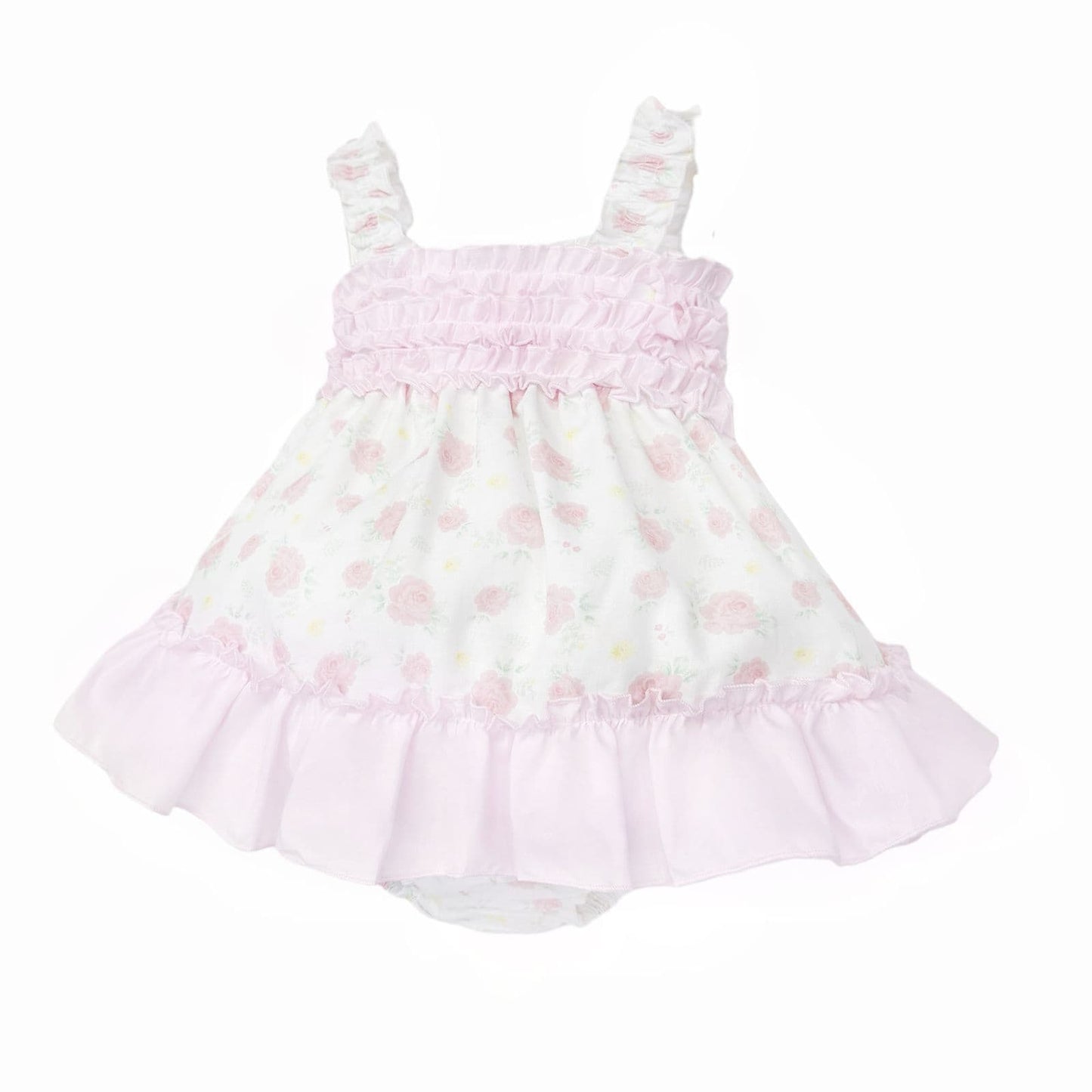 Baby Girl Pink Rose Summer Puff Ball Dress with Pants "MYD26043"
