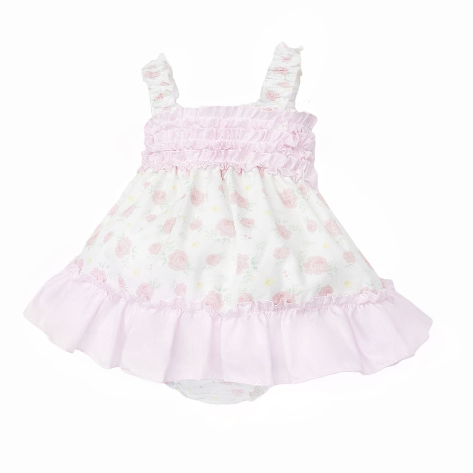Baby Girl Pink Rose Summer Puff Ball Dress with Pants "MYD26043"
