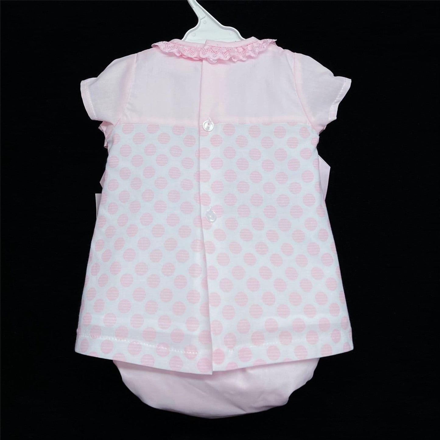 Baby Girl Pink Spanish A Line Dress Set Double Satin Bows "MYD346"