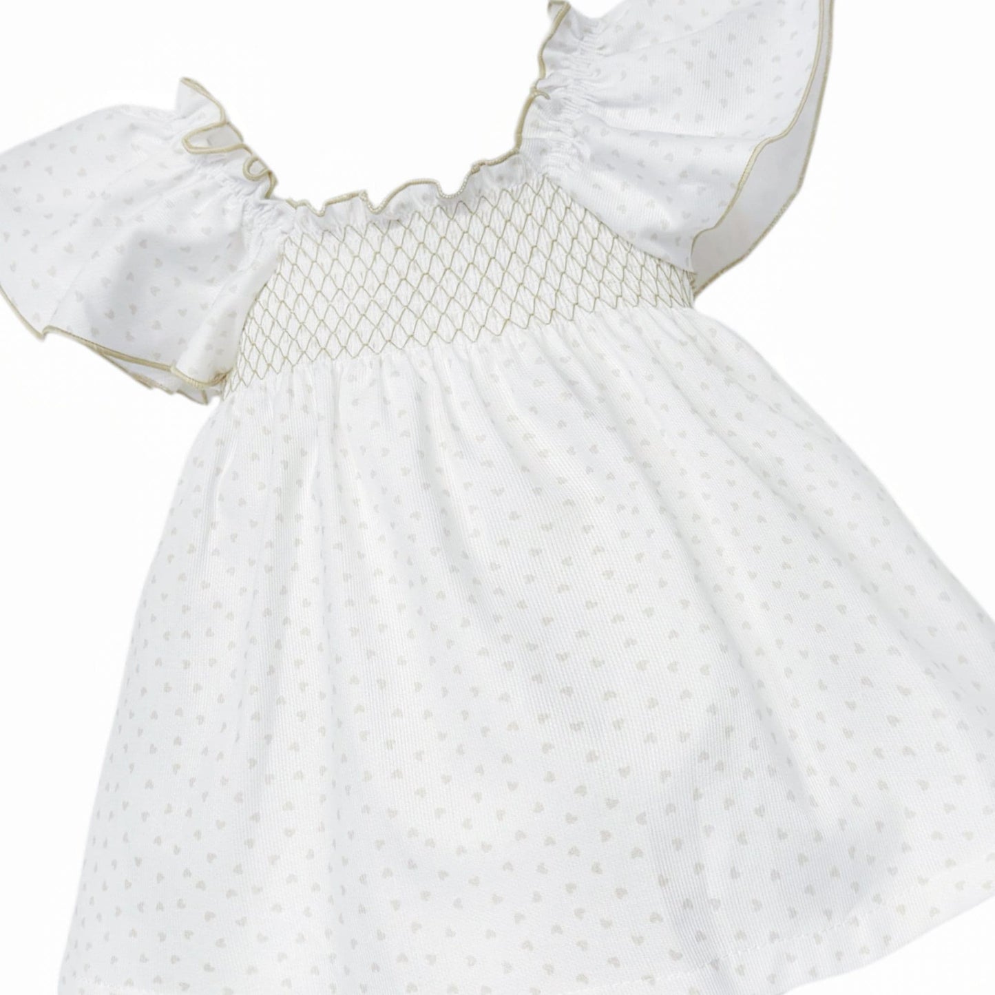 Baby Girl White Beige Love Heart Sun Dress with Pants "MYD26025"