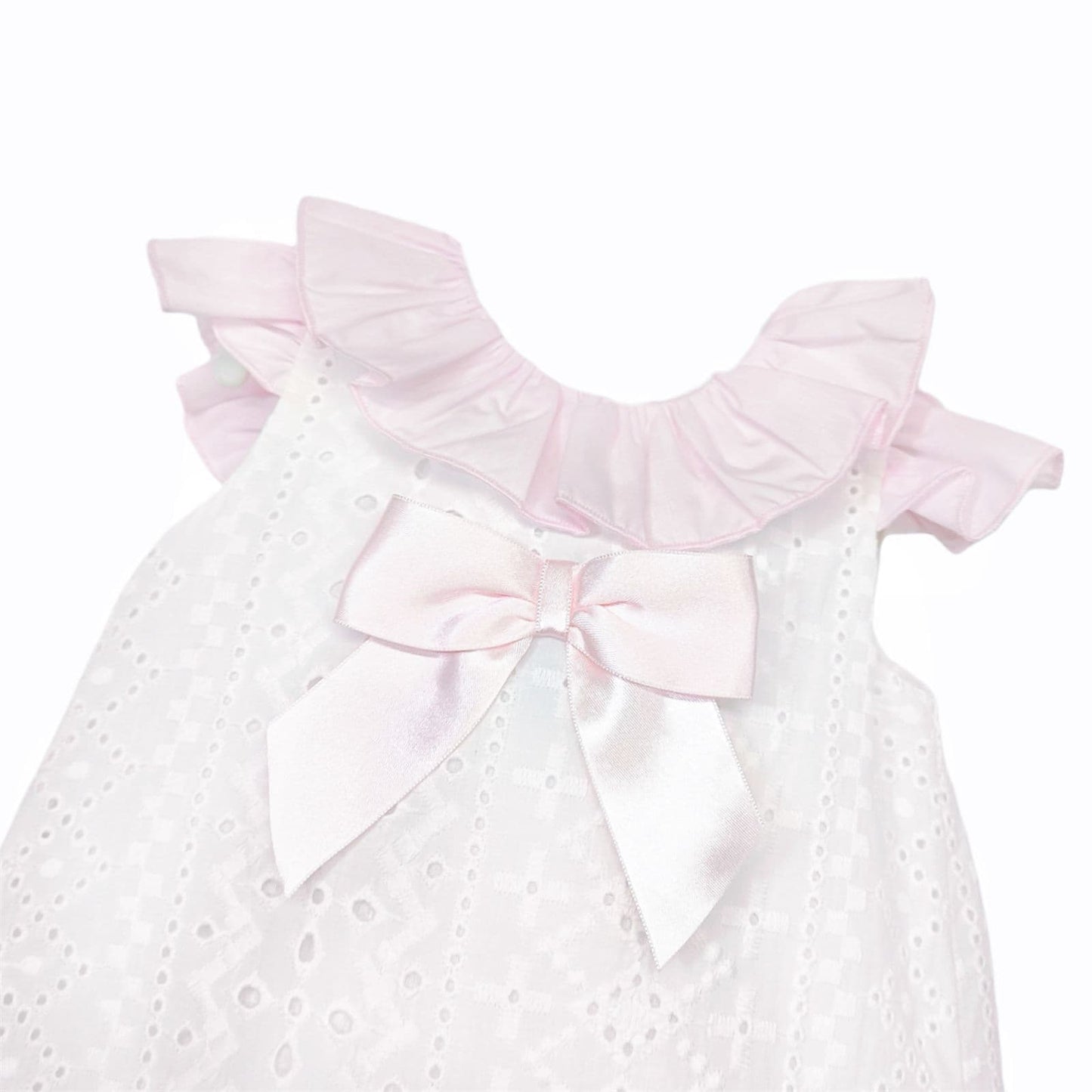Baby Girl White Embroidery Frilly Dress with Pants "MYD26004"