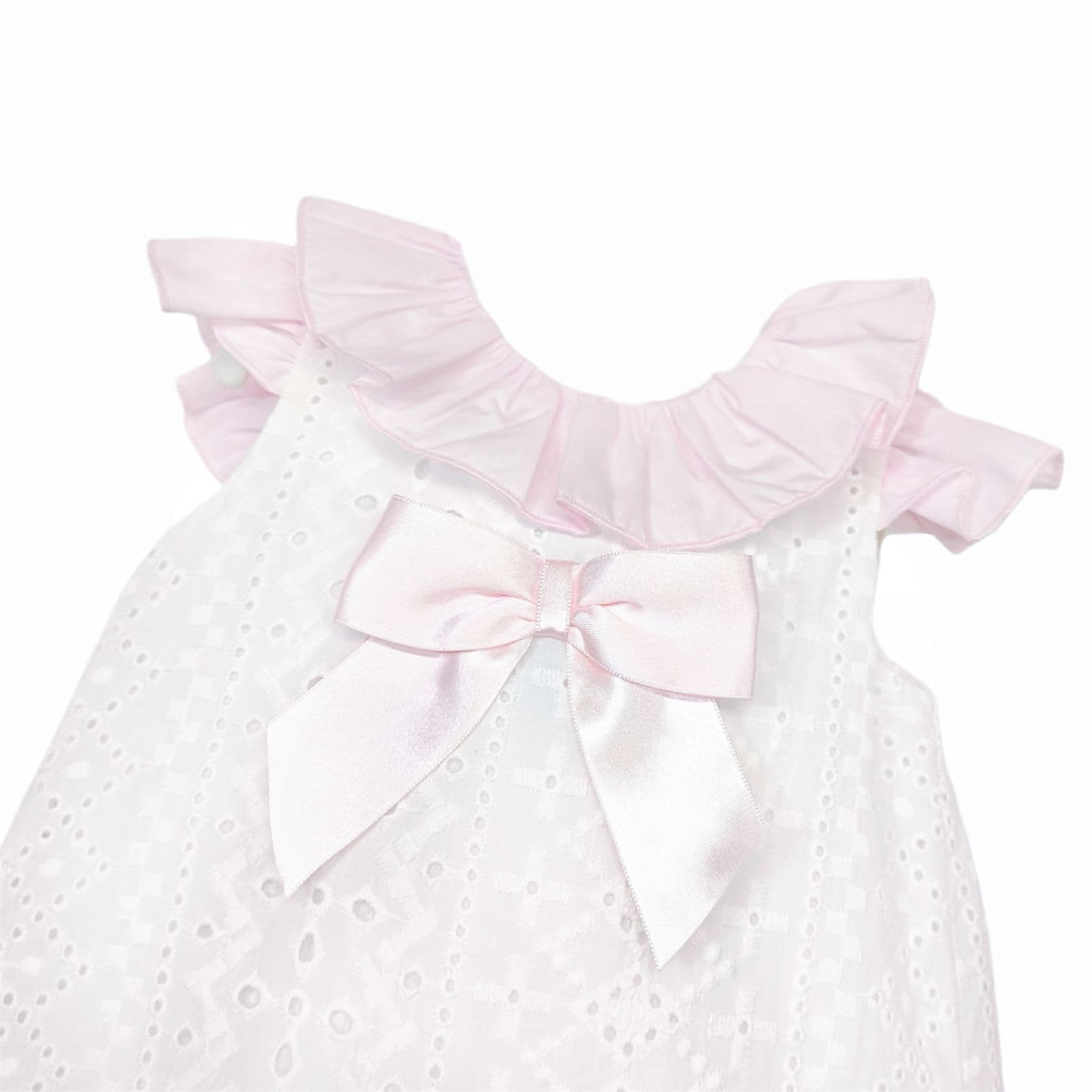 Baby Girl White Embroidery Frilly Dress with Pants "MYD26004"