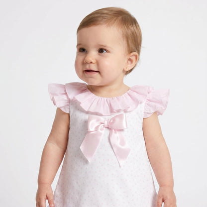 Baby Girl White Pink Love Heart Open Back Dress with Pants "MYD26020"