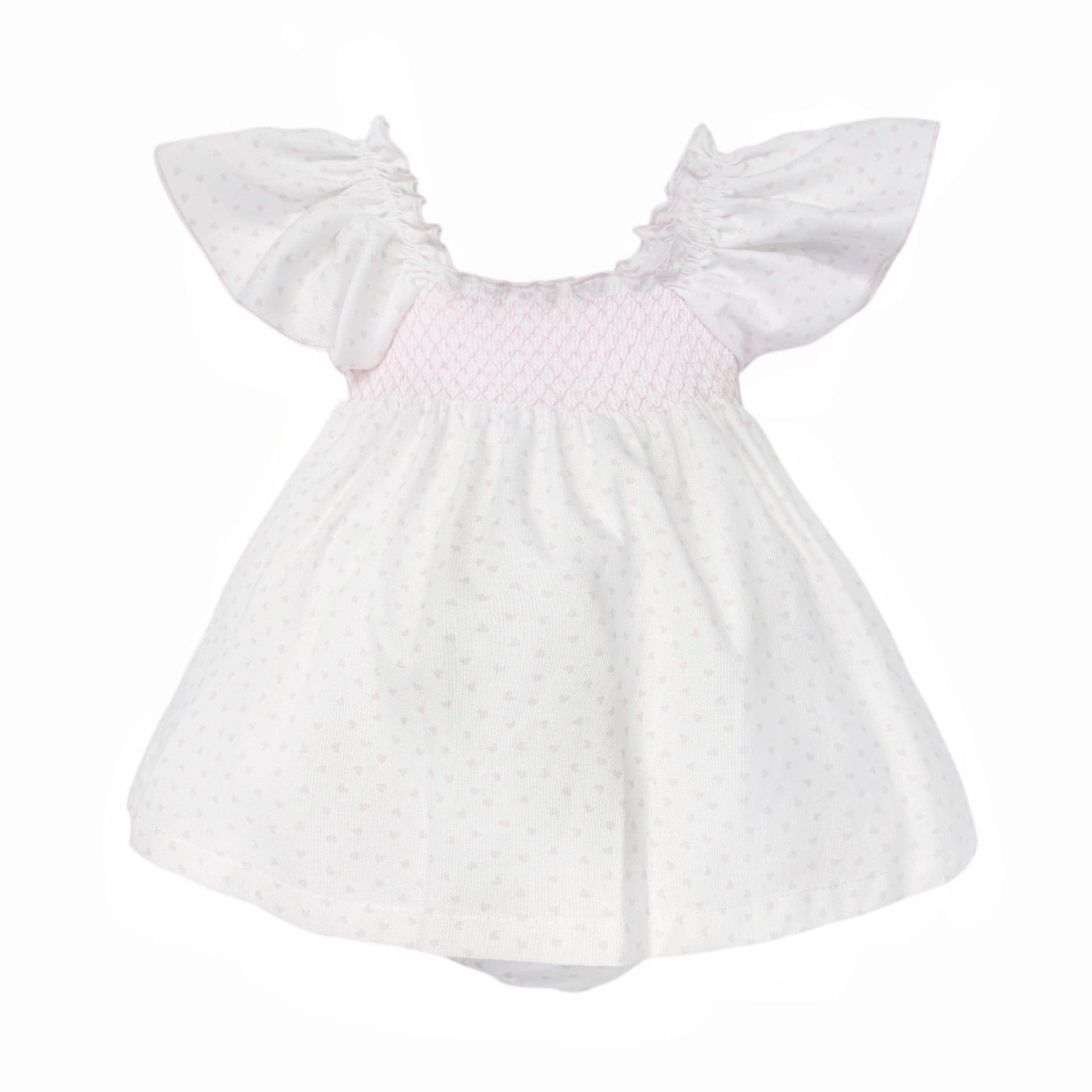 Baby Girl White Pink Love Heart Sun Dress with Pants "MYD26024"