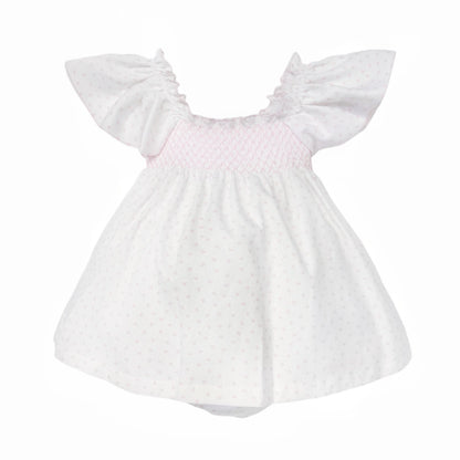 Baby Girl White Pink Love Heart Sun Dress with Pants "MYD26024"