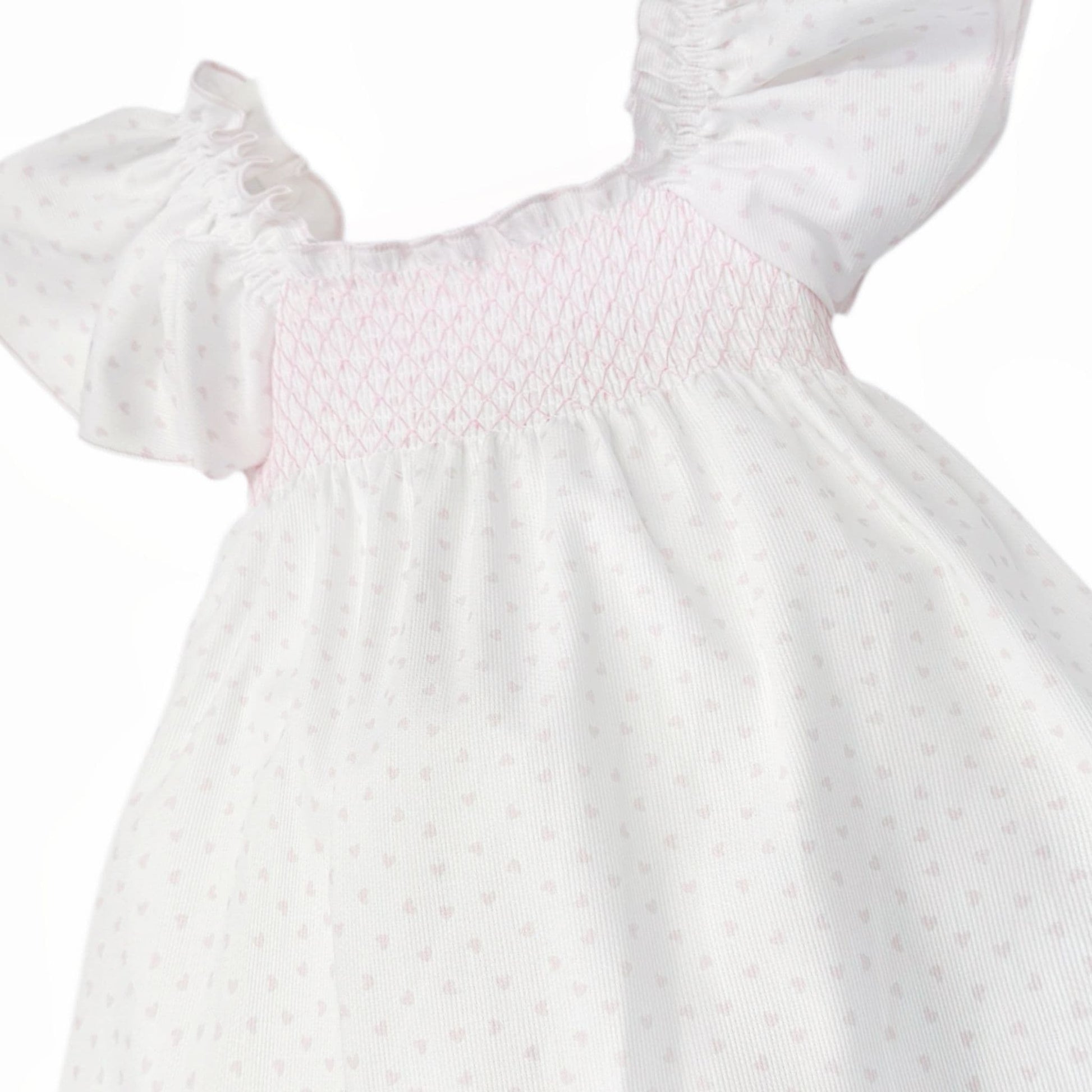 Baby Girl White Pink Love Heart Sun Dress with Pants "MYD26024"