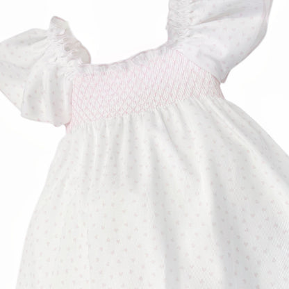 Baby Girl White Pink Love Heart Sun Dress with Pants "MYD26024"