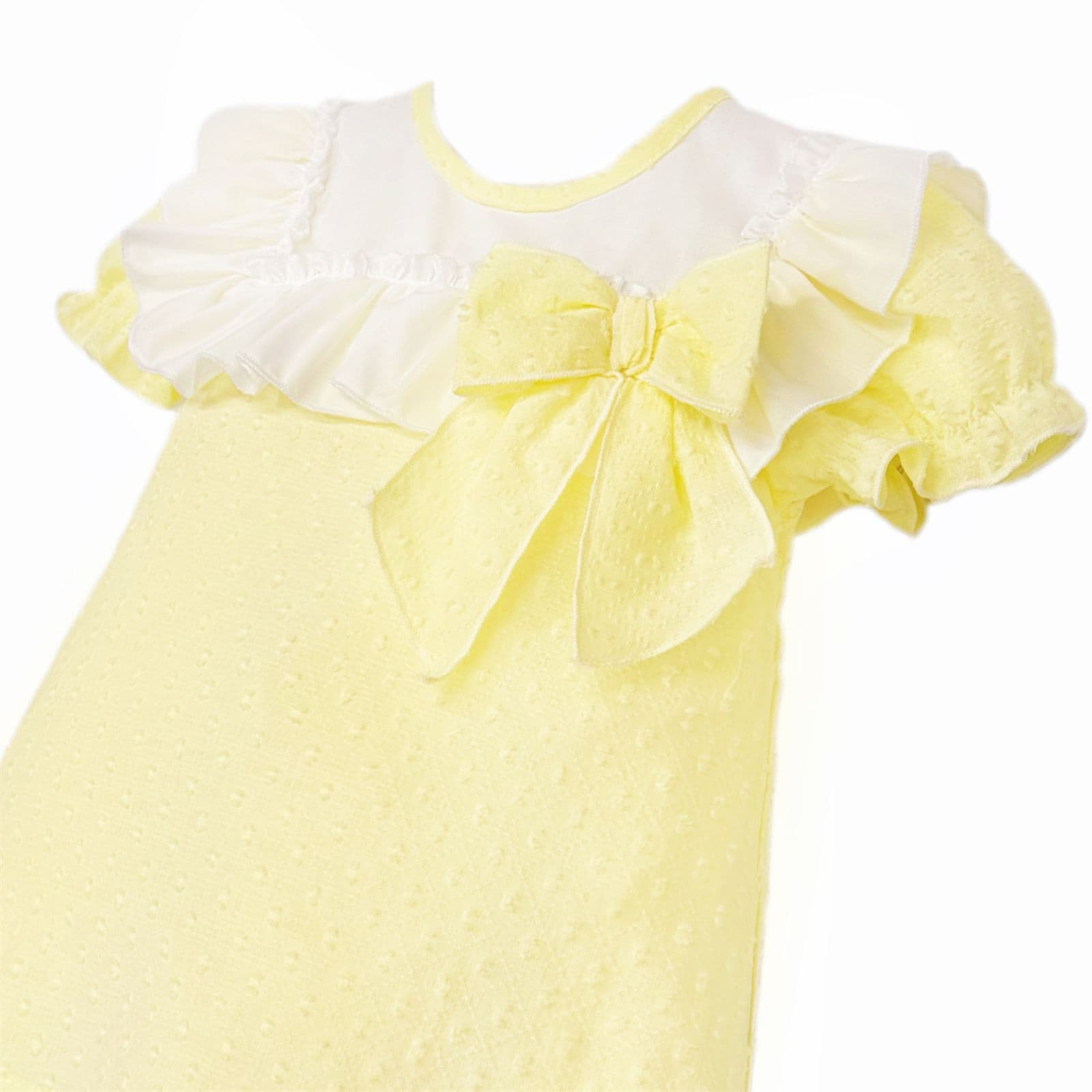 Baby Girl Yellow Plumetis Dress with Pants "MYD26017"