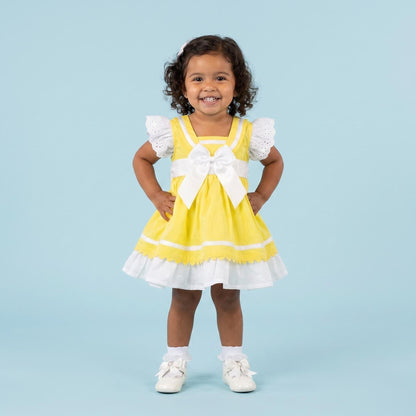 Baby Girl Yellow Sailor Style Puff Ball Dress "2015Yellow"