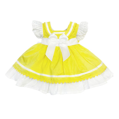 Baby Girl Yellow Sailor Style Puff Ball Dress "2015Yellow"
