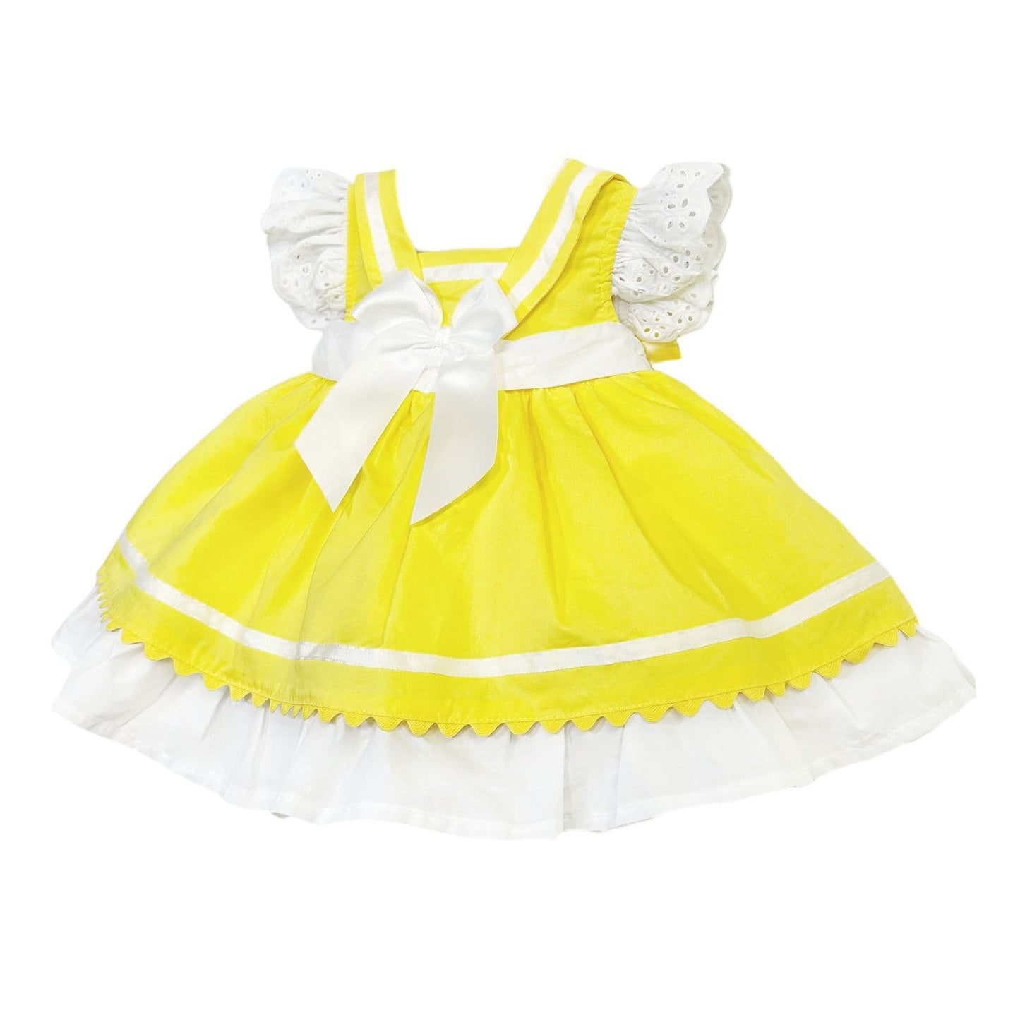 Baby Girl Yellow Sailor Style Puff Ball Dress "2015Yellow"