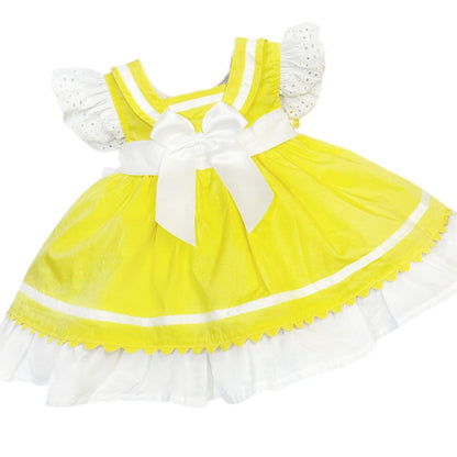 Baby Girl Yellow Sailor Style Puff Ball Dress "2015Yellow"