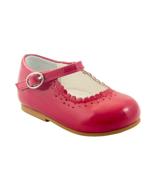 Baby Girls Patent Bar Shoes "Emma Red"