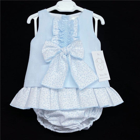 Blue Floral A line Dress with Pants "MYD310"