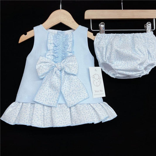 Blue Floral A line Dress with Pants "MYD310"