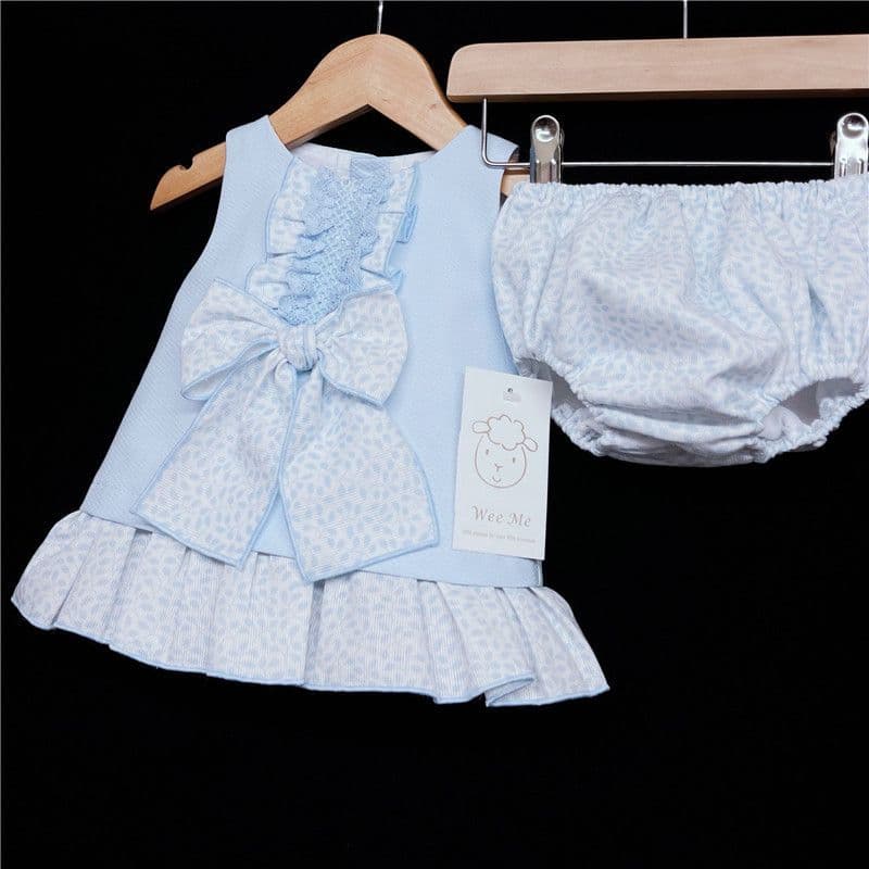 Blue Floral A line Dress with Pants "MYD310"