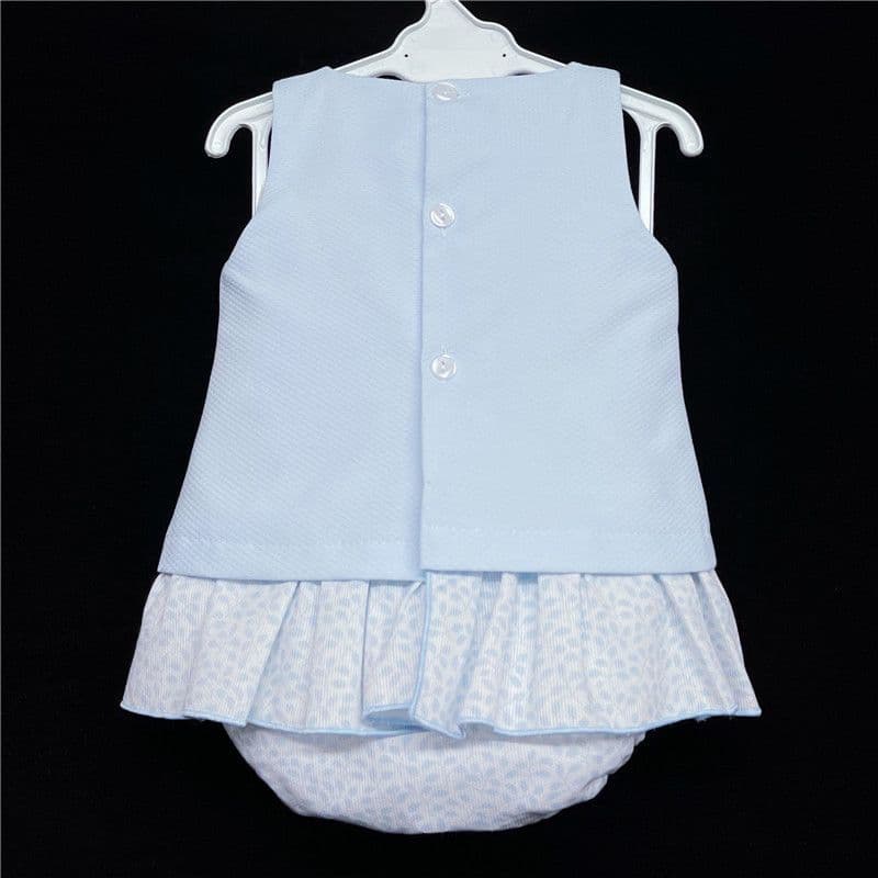 Blue Floral A line Dress with Pants "MYD310"