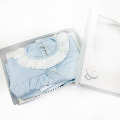 Calamaro Baby Blue Cotton Suit "17848 Blue"