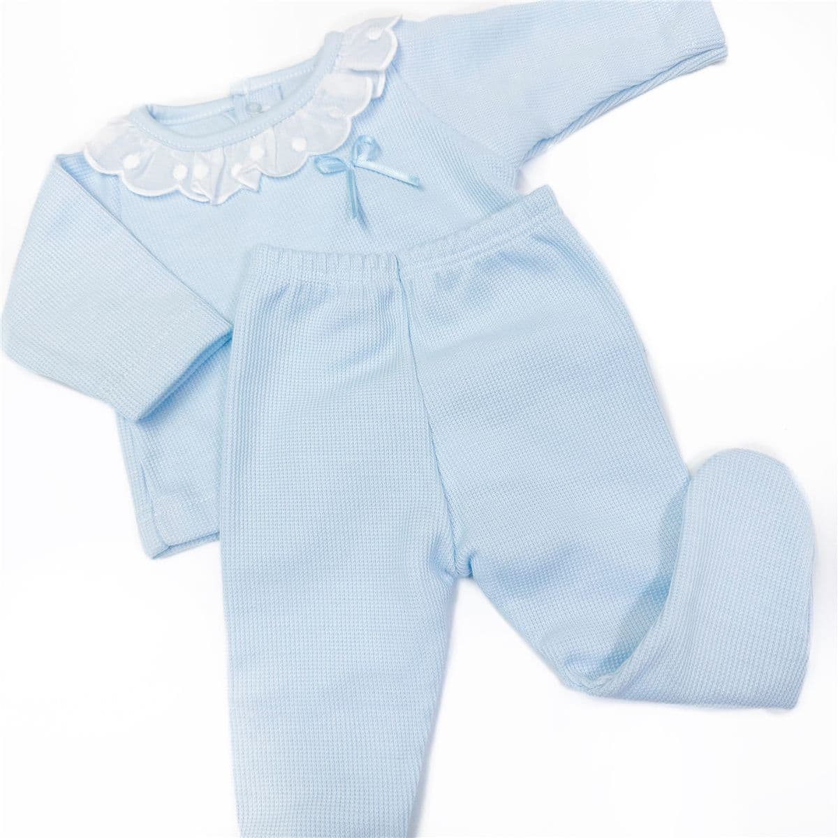 Calamaro Baby Girl Blue Cotton Suit "17741 Blue"