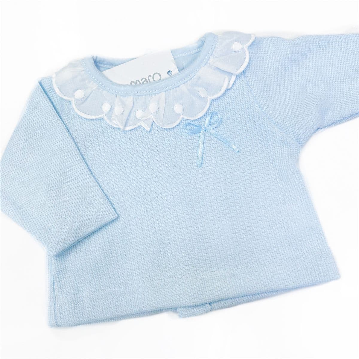 Calamaro Baby Girl Blue Cotton Suit "17741 Blue"
