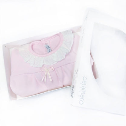 Calamaro Baby Girl Pink Cotton Suit "17848 Pink"